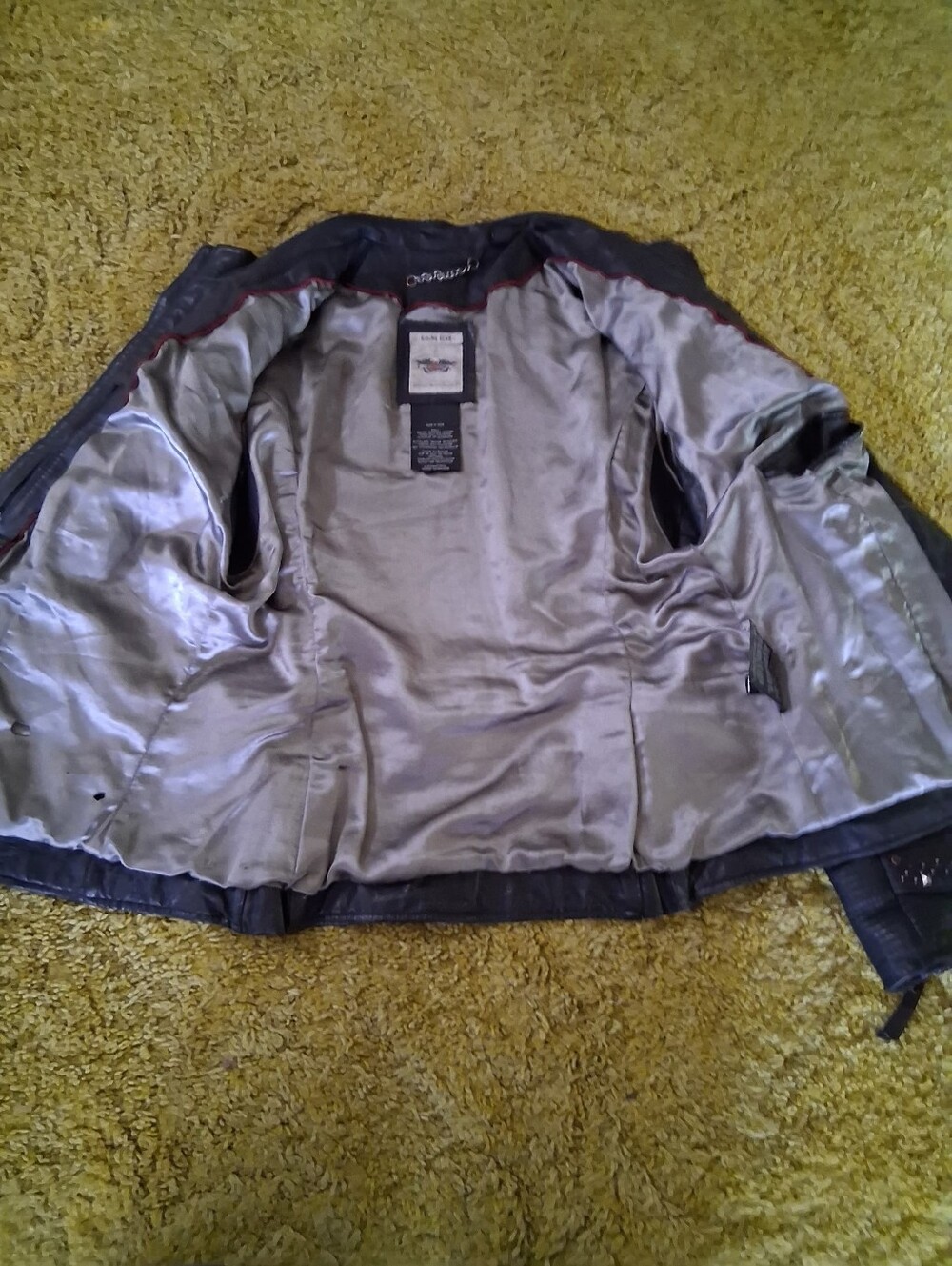 XL Harley-Davidson Black Women's Embellished Leather Moto Jacket - Picture 7 of 9